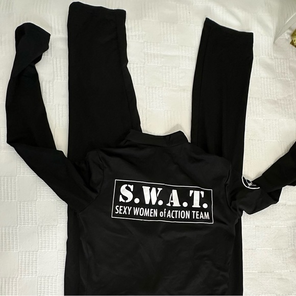 Halloween S.W.A.T. Costume Black Jumpsuit and Belt. Like New! - Picture 7 of 16
